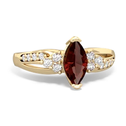 Thumbnail for Garnet Antique Style 14K Yellow Gold ring R2343 - front view