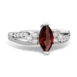 Garnet Royal Marquise 14K White Gold ring R2343