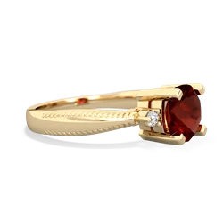 Garnet Cushion Rope 14K Yellow Gold ring R2484