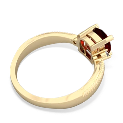 Garnet Cushion Rope 14K Yellow Gold ring R2484