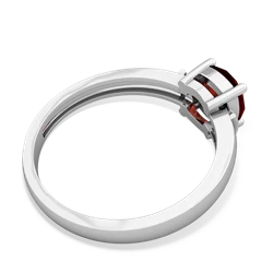 Garnet Simply Elegant Cushion 14K White Gold ring R2489