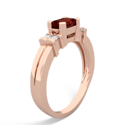 Garnet Art Deco East-West 14K Rose Gold ring R2590