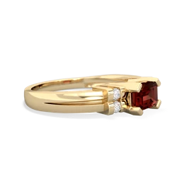 Garnet Art Deco East-West 14K Yellow Gold ring R2590