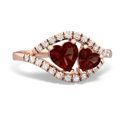 Garnet Mother And Child 14K Rose Gold ring R3010