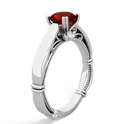 Garnet Renaissance 14K White Gold ring R27806RD