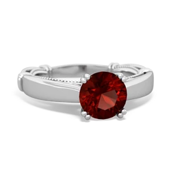 Garnet Renaissance 14K White Gold ring R27806RD