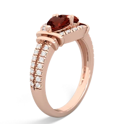 Garnet Art-Deco Keepsake 14K Rose Gold ring R5630