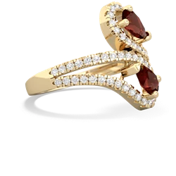 Garnet Diamond Dazzler 14K Yellow Gold ring R3000