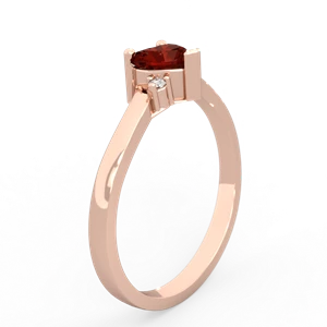 Garnet Delicate Heart 14K Rose Gold ring R0203