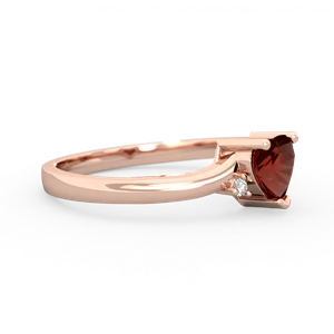 Garnet Delicate Heart 14K Rose Gold ring R0203