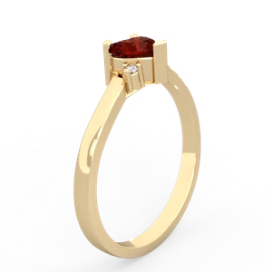 Garnet Delicate Heart 14K Yellow Gold ring R0203