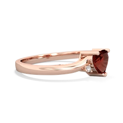 Garnet Delicate Heart 14K Rose Gold ring R0203