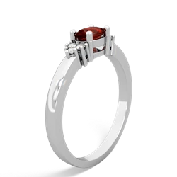 Garnet Simply Elegant East-West 14K White Gold ring R2480