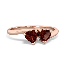 Garnet Sweethearts 14K Rose Gold ring R5260