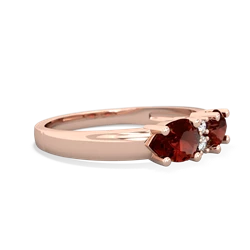 Garnet Pear Bowtie 14K Rose Gold ring R0865