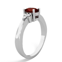 Thumbnail for Garnet Simply Elegant 14K White Gold ring R2113 - hand 1 view
