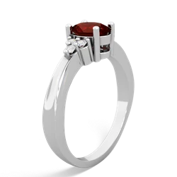 Garnet Simply Elegant 14K White Gold ring R2113