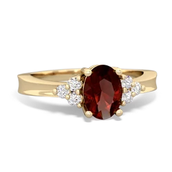 Garnet Simply Elegant 14K Yellow Gold ring R2113