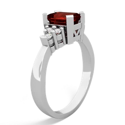 Garnet Timeless Classic 14K White Gold ring R2591