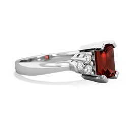 Garnet Timeless Classic 14K White Gold ring R2591