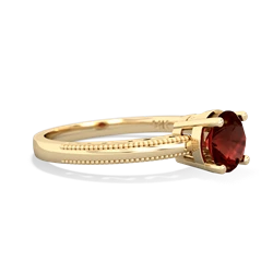 Garnet Milgrain Filigree 14K Yellow Gold ring R5090