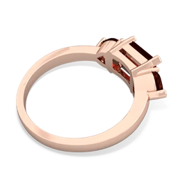 Garnet Three Stone 14K Rose Gold ring R5235