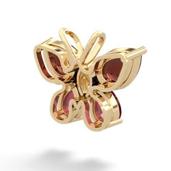 Garnet Butterfly 14K Yellow Gold pendant P2215