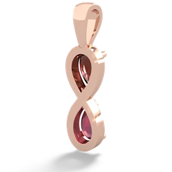 Garnet Infinity 14K Rose Gold pendant P5050