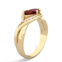 Garnet Summer Winds 14K Yellow Gold ring R5342