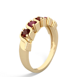 Garnet Anniversary Band 14K Yellow Gold ring R2089