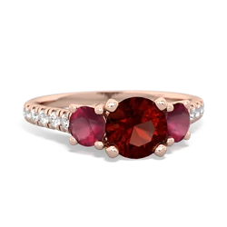 Garnet Pave Trellis 14K Rose Gold ring R5500