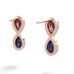 Garnet Infinity 14K Rose Gold earrings E5050