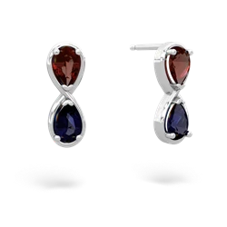 Garnet Infinity 14K White Gold earrings E5050