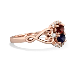 Garnet Love Nest 14K Rose Gold ring R5860