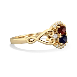 Garnet Love Nest 14K Yellow Gold ring R5860