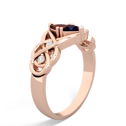 Garnet Keepsake Celtic Knot 14K Rose Gold ring R5300