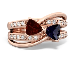 Garnet Bowtie 14K Rose Gold ring R2360