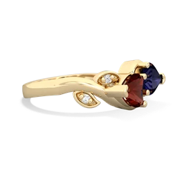 Garnet Floral Elegance 14K Yellow Gold ring R5790