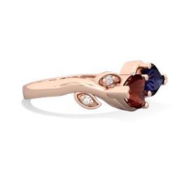 Garnet Floral Elegance 14K Rose Gold ring R5790