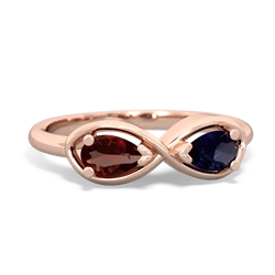 Garnet Infinity 14K Rose Gold ring R5050