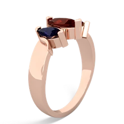 Garnet Three Peeks 14K Rose Gold ring R2433