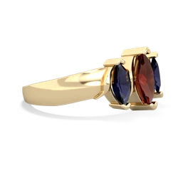 Garnet Three Peeks 14K Yellow Gold ring R2433