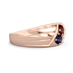 Garnet Men's Streamline 14K Rose Gold ring R0460