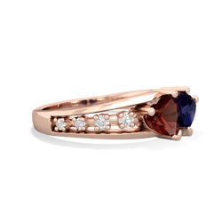 Garnet Heart To Heart 14K Rose Gold ring R3342