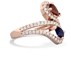 Garnet Diamond Dazzler 14K Rose Gold ring R3000