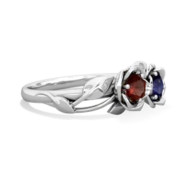 Garnet Rose Garden 14K White Gold ring R5510