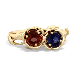 Garnet Rose Garden 14K Yellow Gold ring R5510