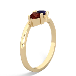 Garnet Sweethearts 14K Yellow Gold ring R5260