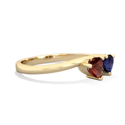 Garnet Sweethearts 14K Yellow Gold ring R5260