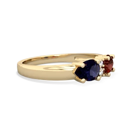 Garnet Pear Bowtie 14K Yellow Gold ring R0865